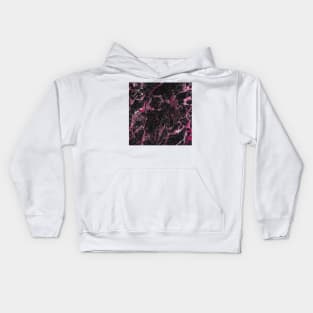 Dark marble with fuchsia Kids Hoodie